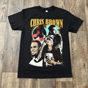 Chris Brown Singer Music 100% Cotton T-Shirt Men’s Size M Black